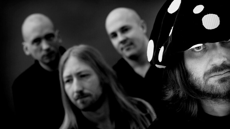Four Men in Black and White — Serious, Photograph