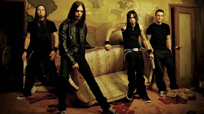Four Men in Black Clothing — Dramatic, Photograph, Couch, Door
