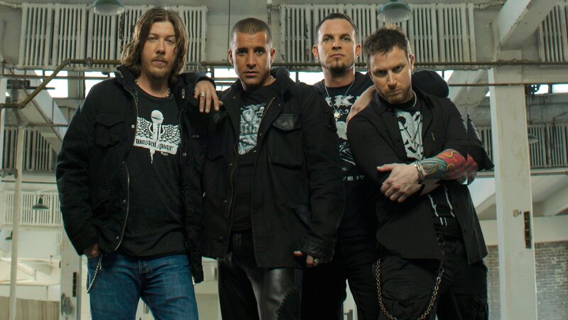 Four Men in Black Clothing — Serious, Photograph, Tattoo