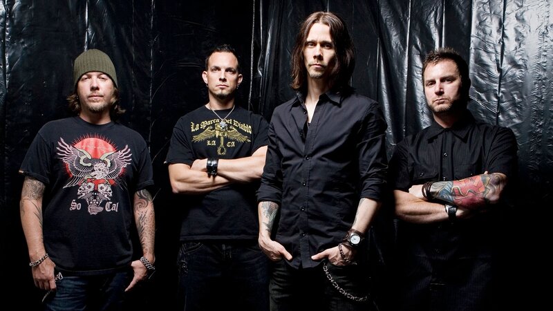 Four Men in Black Clothing — Serious, Photograph, Tattoos, Beard