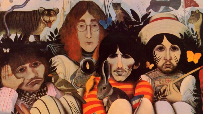 Four Men in Colorful Art