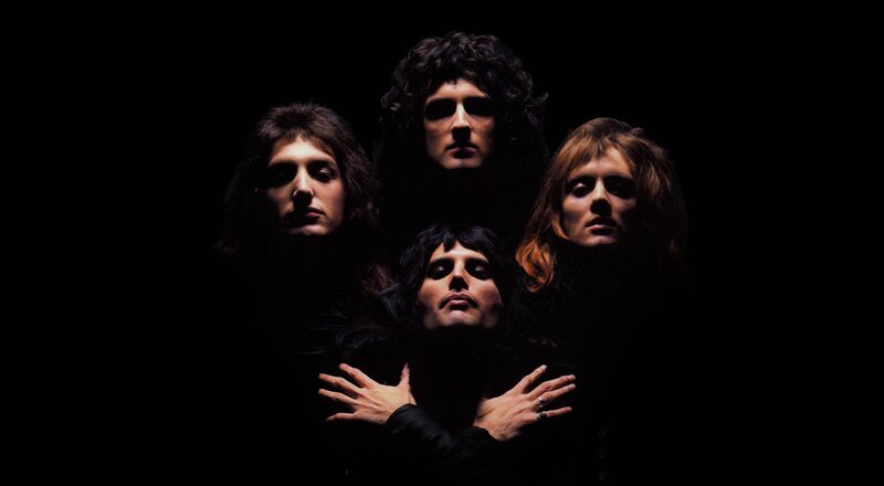 Four Men in Dark Clothing — Black, Dramatic, Photograph, Band Members, Dark Background