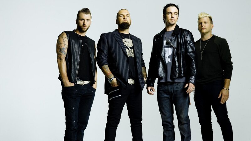 Four Men in Dark Clothing — Black, Serious, Photograph, Tattoos