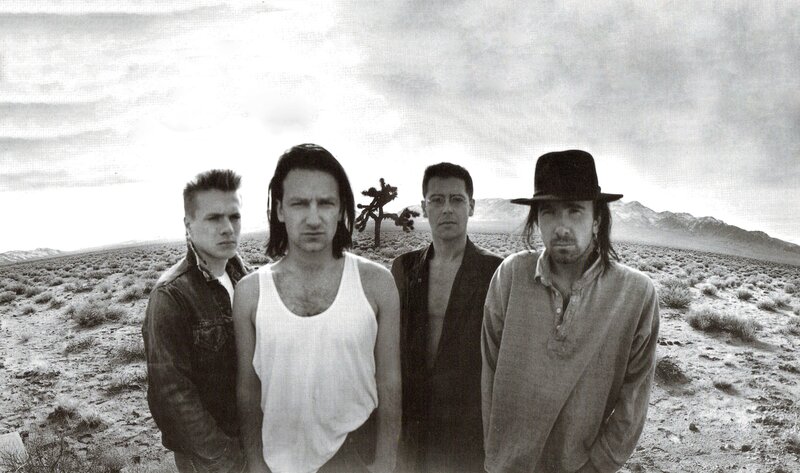 Four Men in Desert — Black, Dramatic