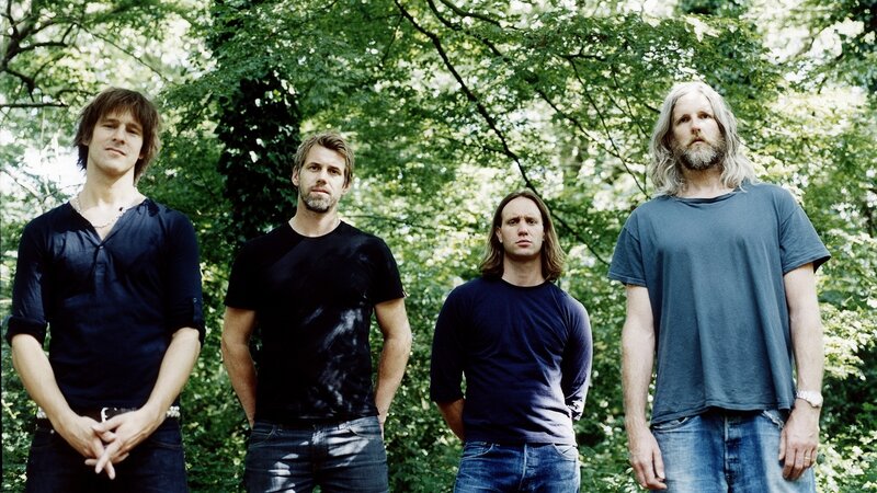 Four Men in Forest — Green