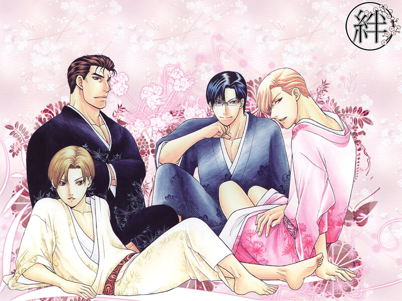 Four Men in Kimonos