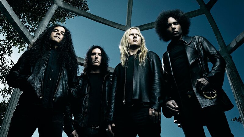 Four Men in Leather Jackets — Black, Dramatic, Afternoon, Photograph