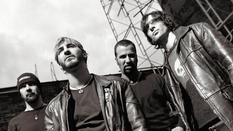 Four Men in Leather Jackets — Black, Dramatic