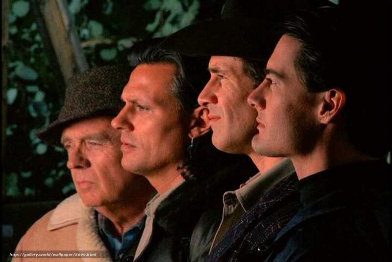 Four men in profile