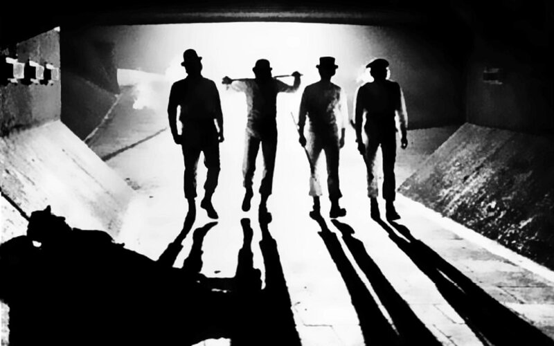 Four Men in Silhouette — Black