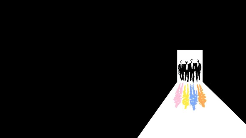Four Men in Suits — Black, Dramatic, Illustration