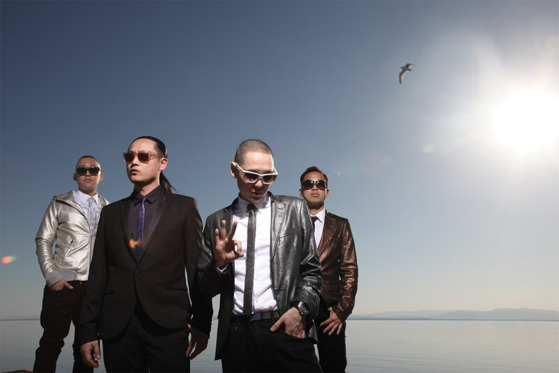 Four Men in Suits — Blue, Dramatic