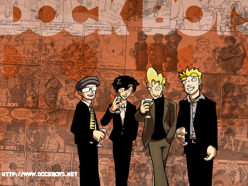 Four Men in Suits — Brown