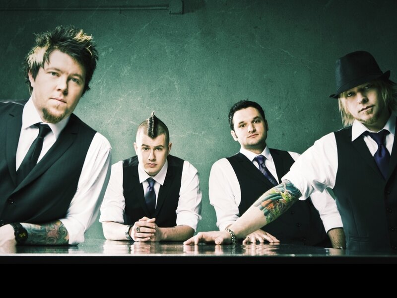 Four Men in Suits — Green