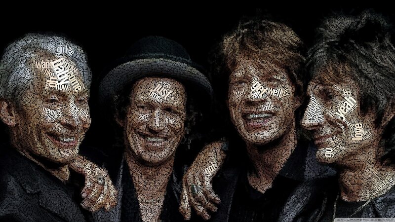 Four Men in Word Art