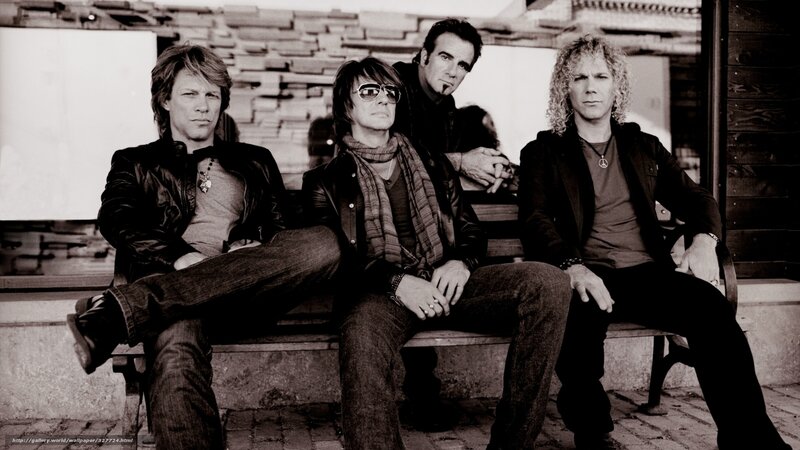 Four Men on a Bench — Black, Serious
