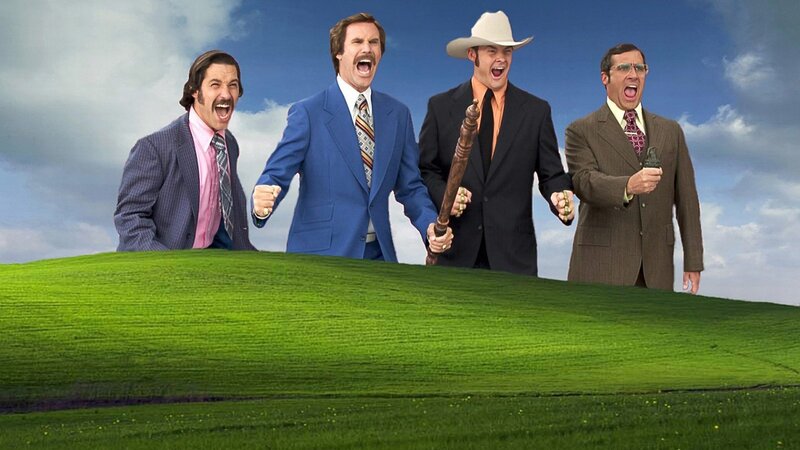 Four Men on a Hill — Green, Energetic
