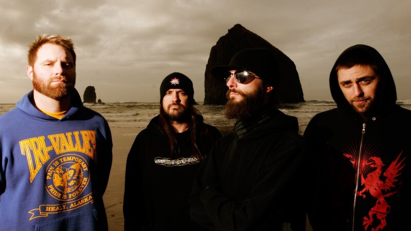 Four Men on Beach — Blue