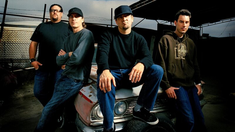 Four Men on Car