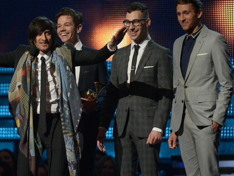 Four Men on Stage