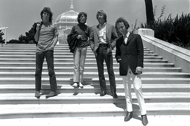 Four Men on Steps — Black