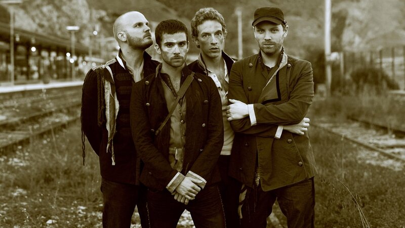 Four Men on Train Tracks — Sepia