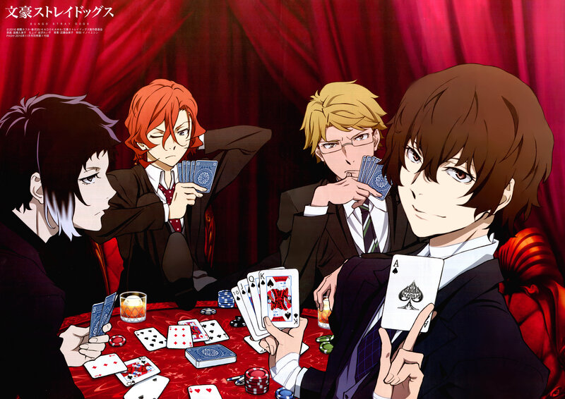 Four Men Playing Cards — Red