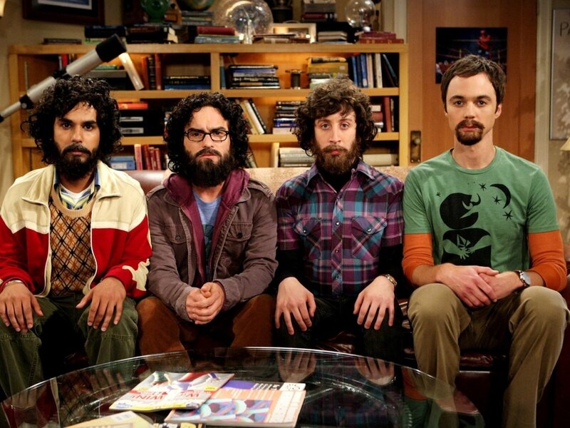 Four Men Sitting on Couch — Green