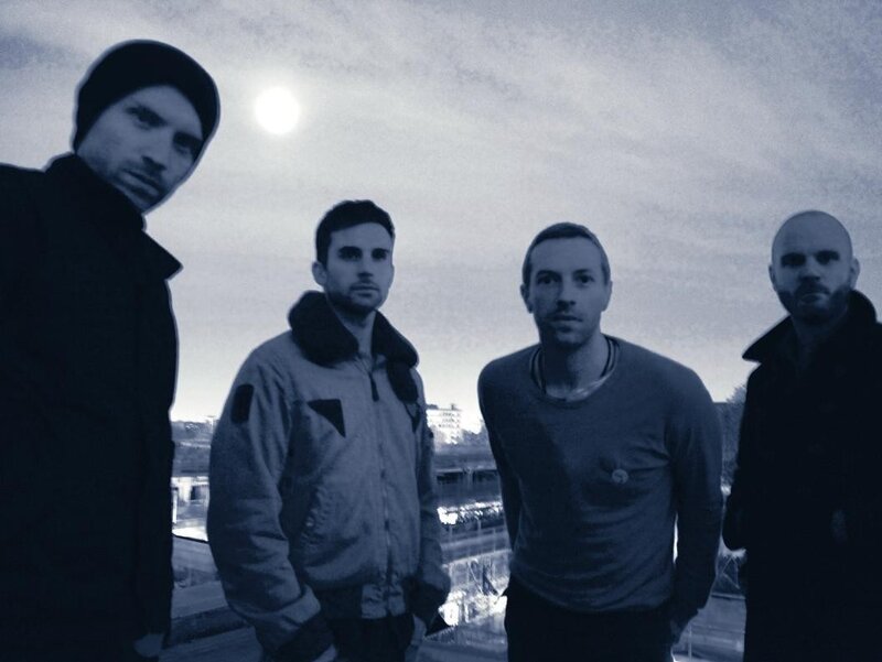 Four Men Standing — Blue, Dramatic