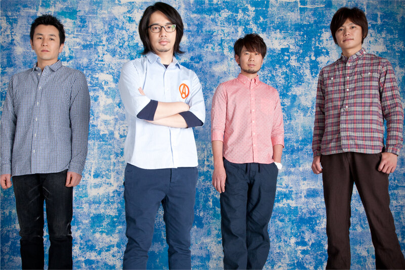 Four Men Standing — Blue, Neutral