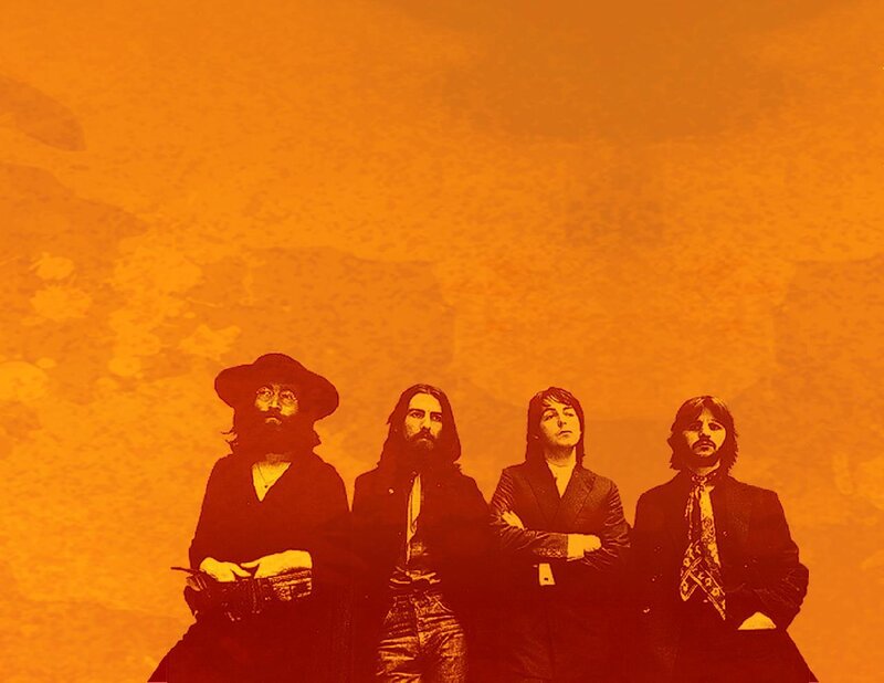 Four Men Standing — Orange