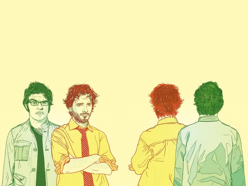 Four Men Standing — Yellow
