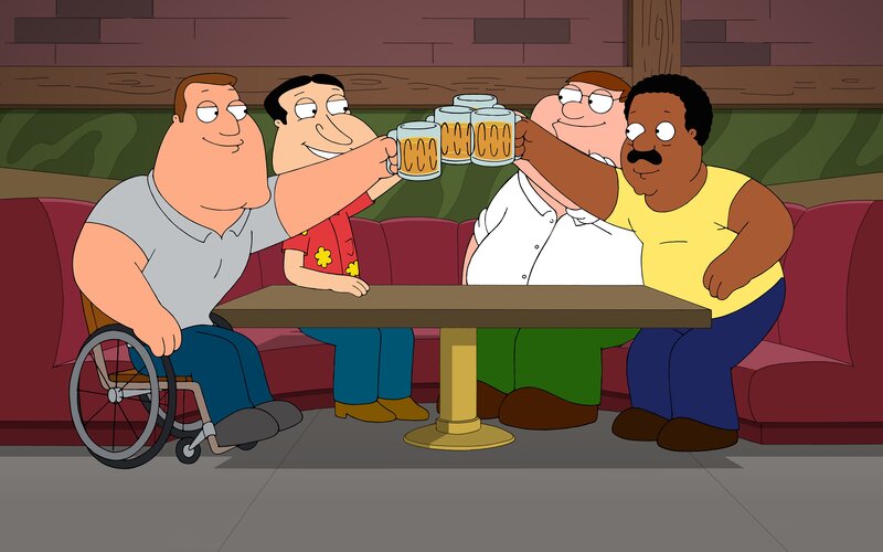 Four Men Toasting