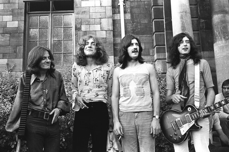 Four Men with Guitars — Black