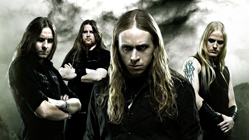 Four Men with Long Hair — Black, Dramatic