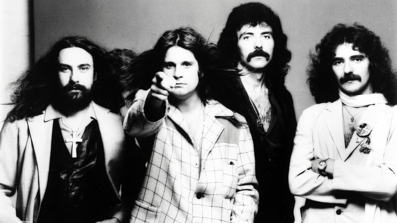 Four Men with Long Hair — Black, Serious, Photograph, Long Hair