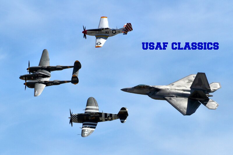 Four Military Aircraft — Blue