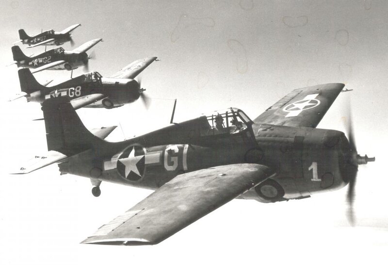 Four Military Aircraft in Formation — Black