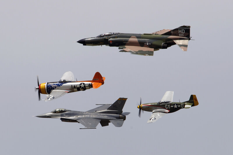 Four Military Aircraft
