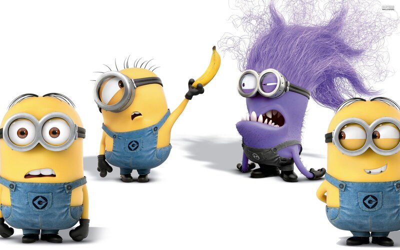 Four Minions Standing