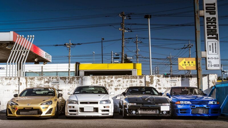 Four Modified Sports Cars