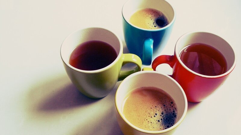 Four Mugs of Coffee — White