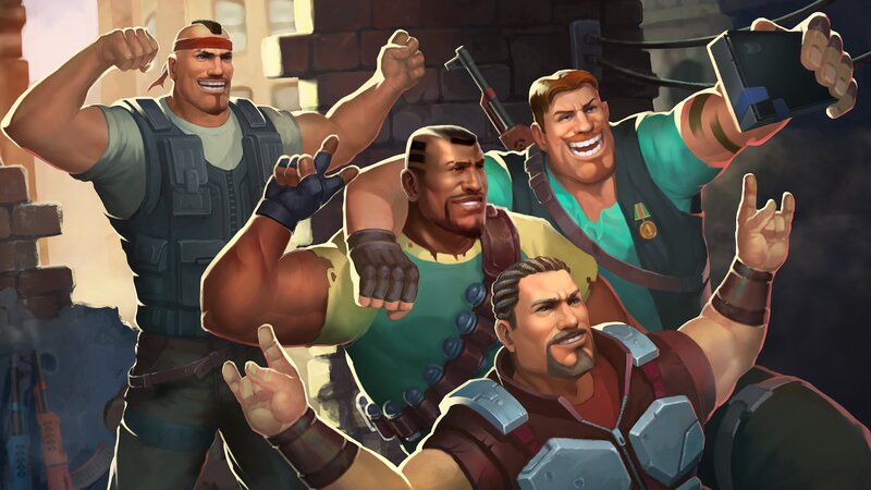 Four Muscular Men Posing