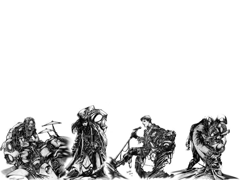 Four Musicians in Armor