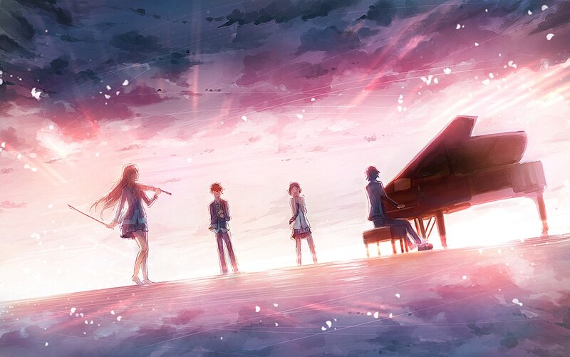 Four Musicians on Stage — Pink