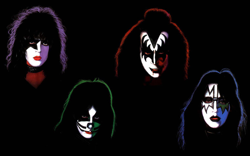Four Musicians with Face Paint