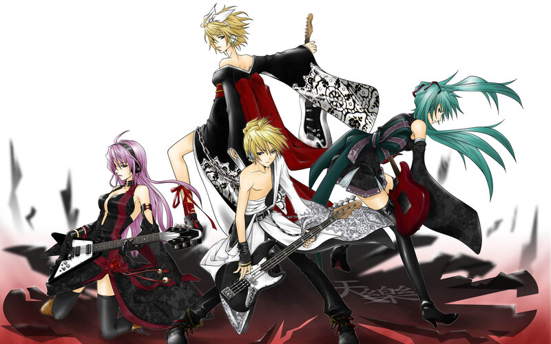 Four Musicians with Instruments