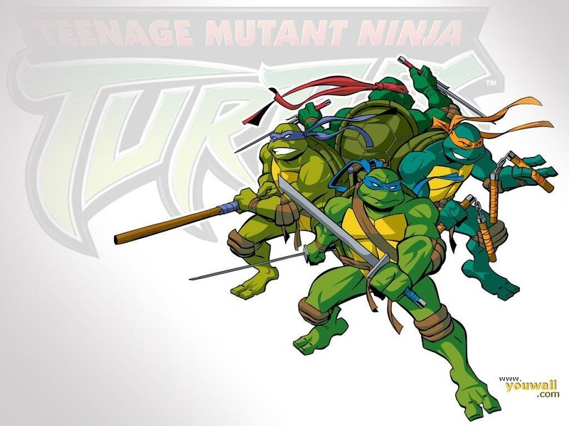 Four Mutant Turtles — Green, Action
