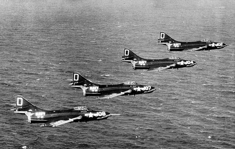 Four Navy Jets Flying