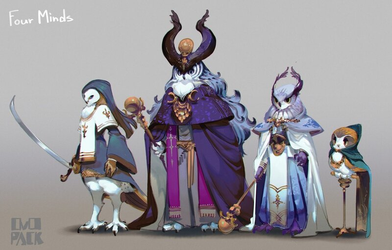 Four Owl-like Characters